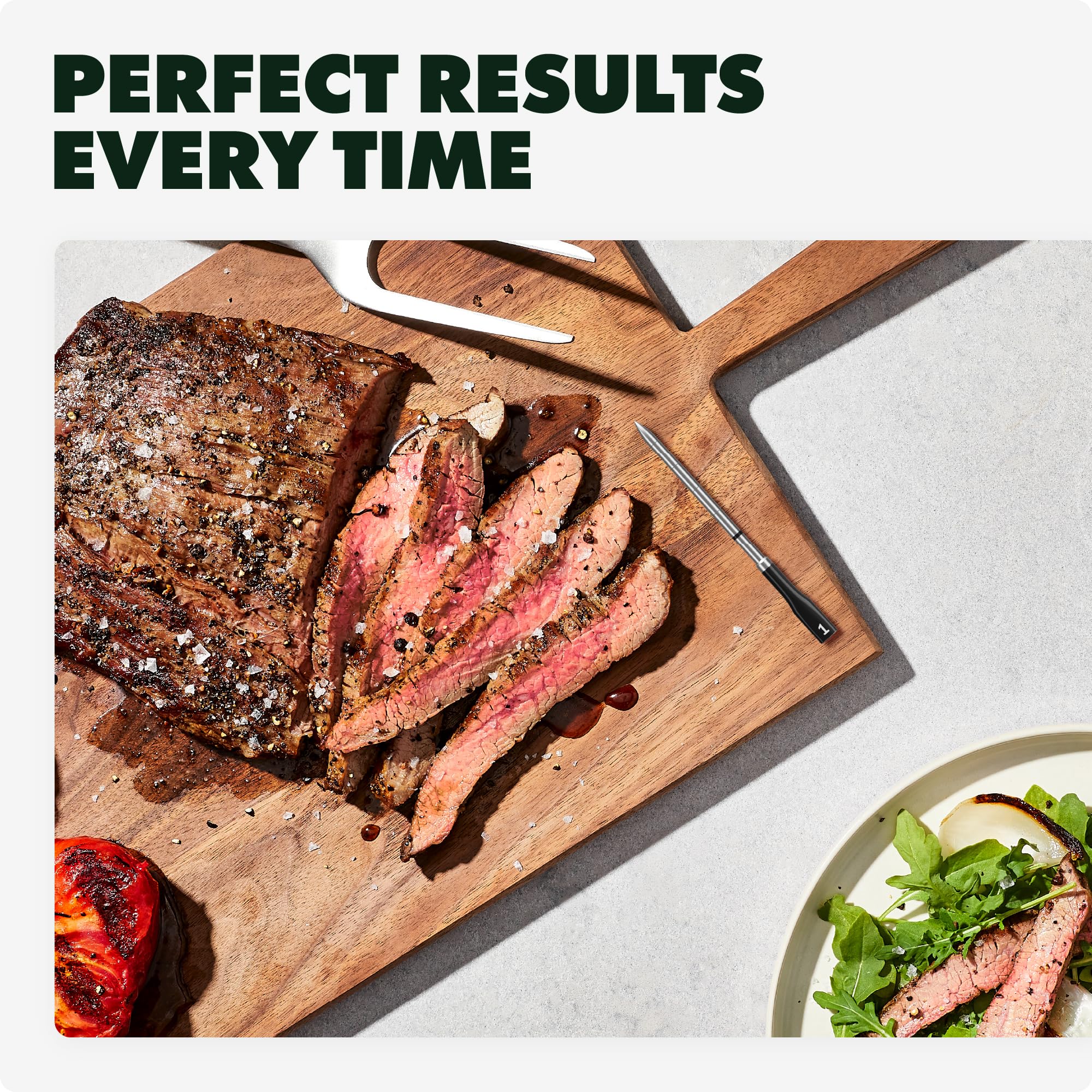 CHEF iQ lifestyle image at backyard grill showing remote monitoring benefits