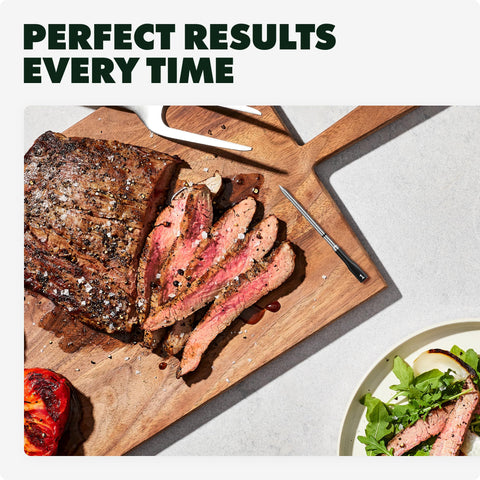 CHEF iQ lifestyle image at backyard grill showing remote monitoring benefits