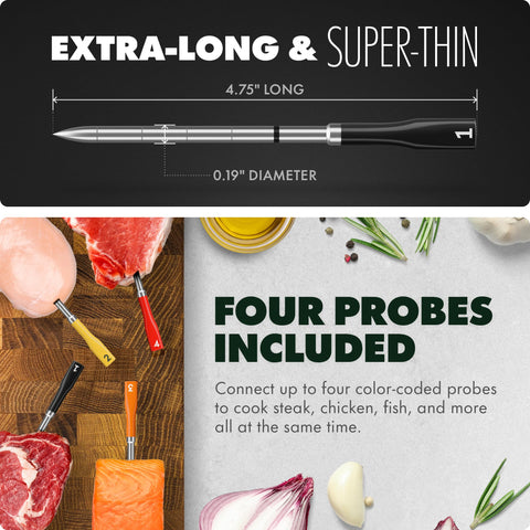 CHEF iQ probes in dishwasher demonstrating easy cleanup and durability