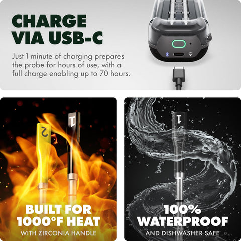 CHEF iQ probes in dishwasher demonstrating easy-clean benefit