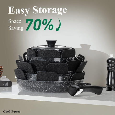 Chef Power ceramic nonstick surface close-up highlighting easy food release