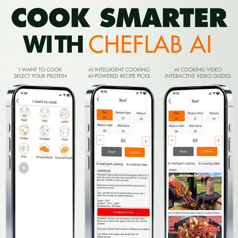 ChefLab size comparison next to smartphone illustrating compact portability