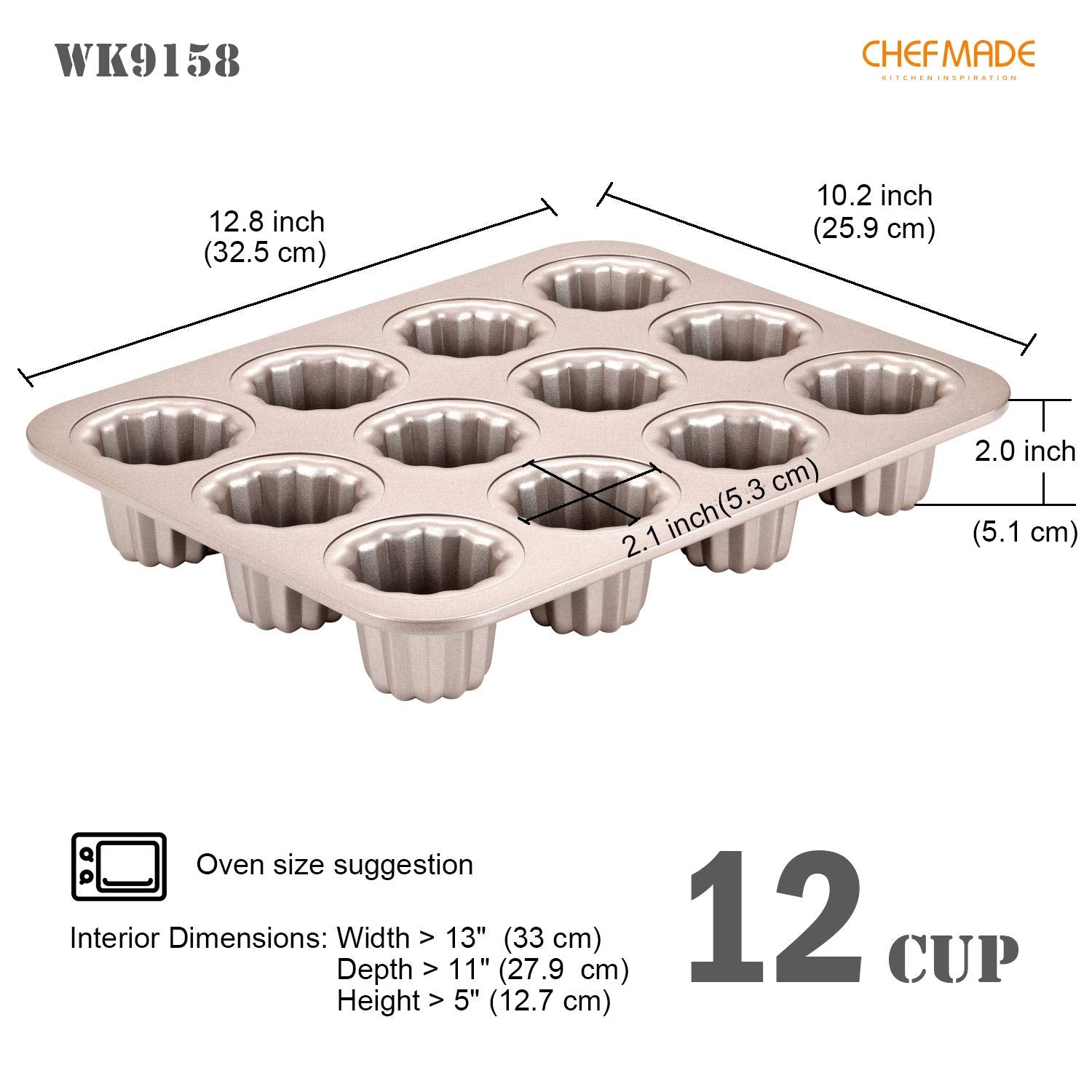 CHEFMADE close-up of non-stick silicone-like coating demonstrating easy release and durable surface