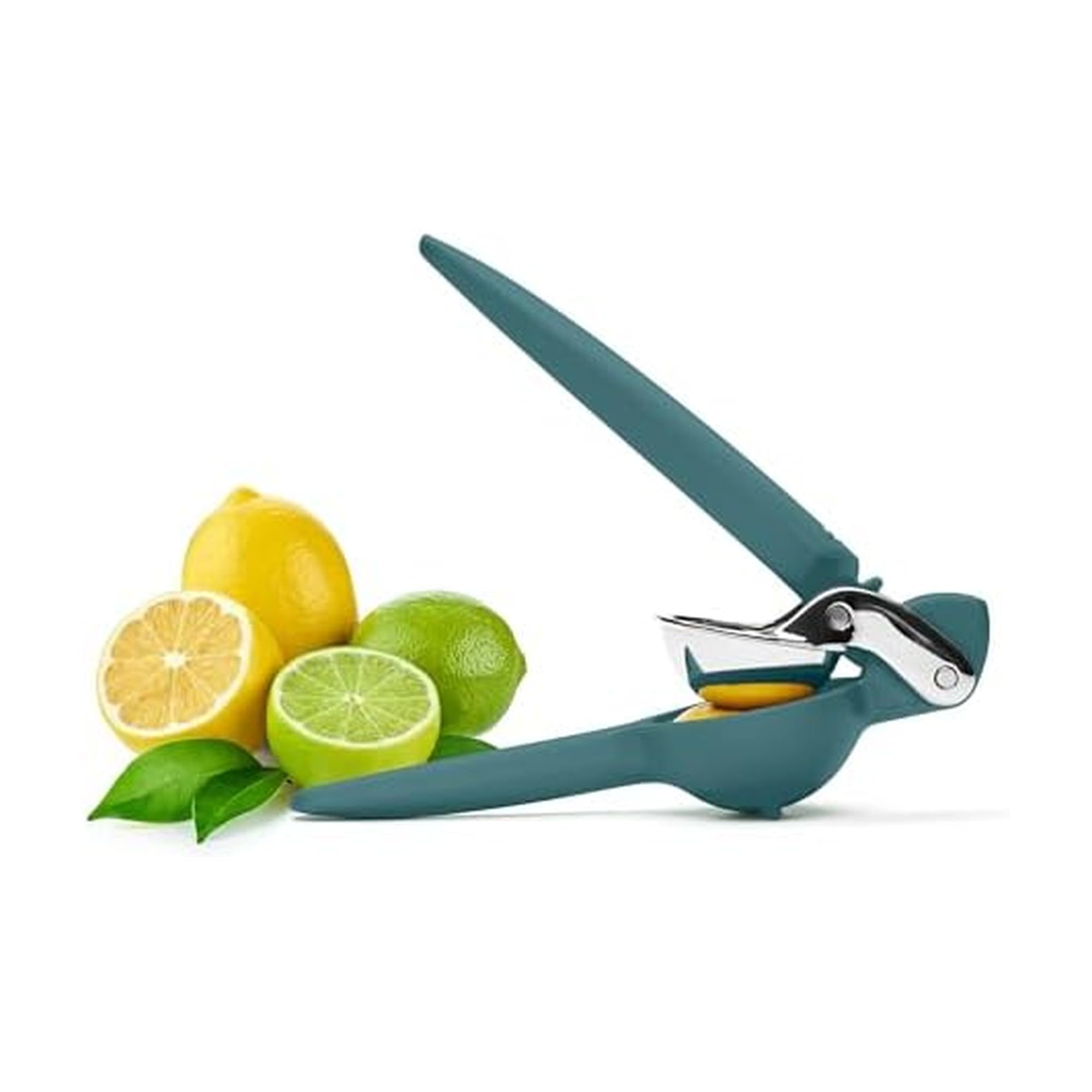 Chef'n FreshForce front view showing Collard Green finish and ergonomic shape for easy squeezing