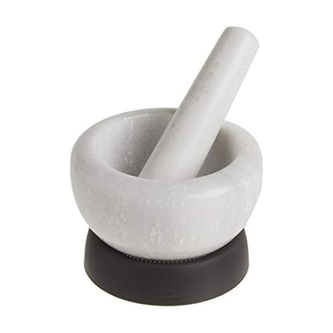 Chef'n mortar and pestle front view showing durable granite and countertop benefit