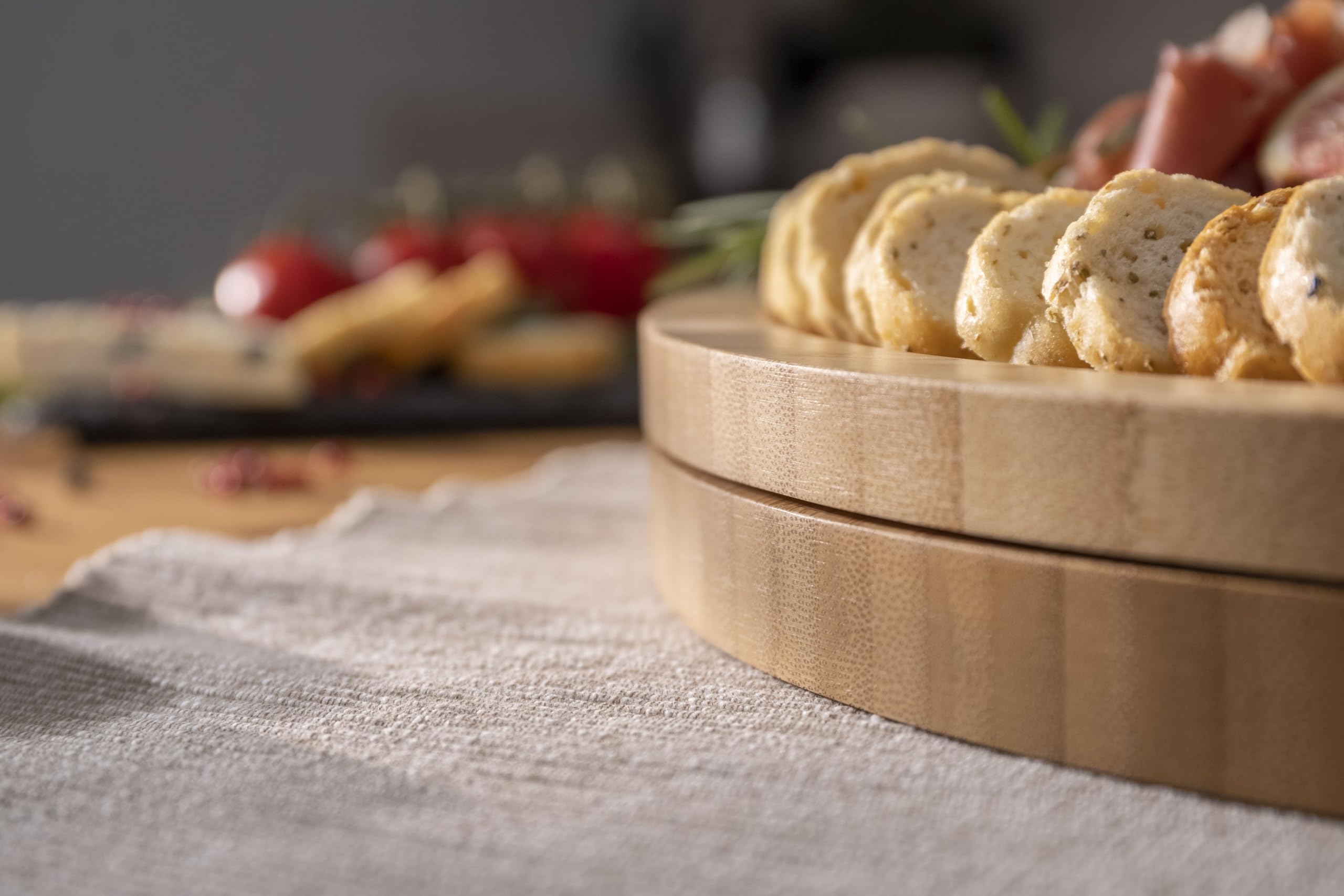 ChefSofi charcuterie board in use at wine night showing easy entertaining