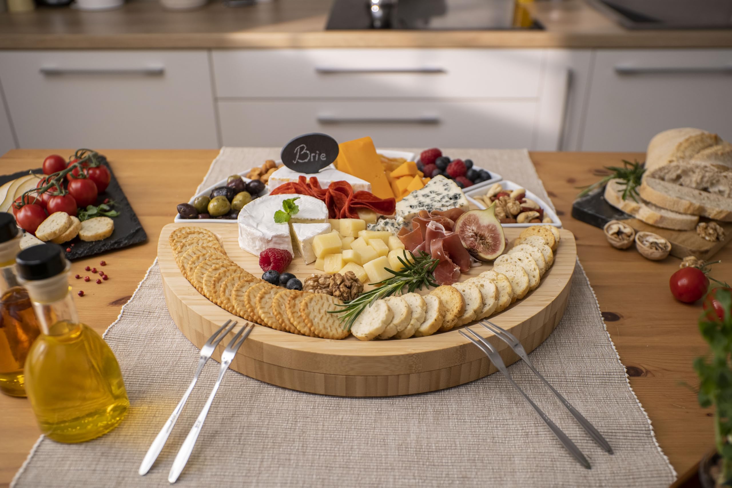 ChefSofi ceramic bowls with condiments keep flavors separated and organized