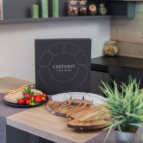 ChefSofi close-up of acacia wood grain highlighting rich finish and durable surface