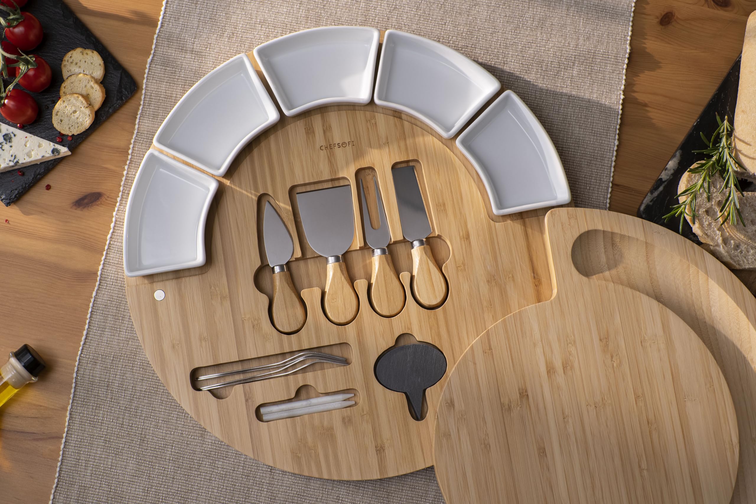 ChefSofi stainless-steel knife set displayed for precise slicing benefit