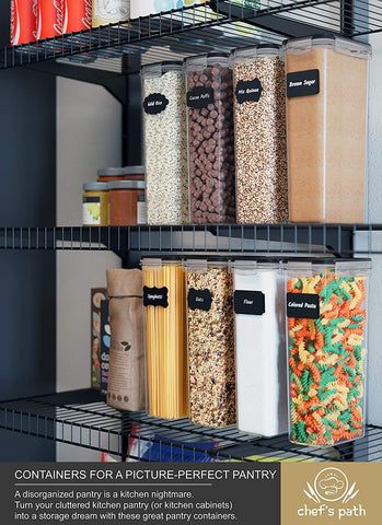 Chef's Path reusable labels and marker arranged for easy identification benefit