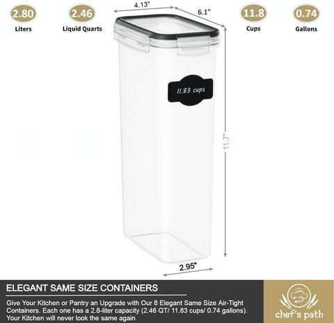 Chef's Path stacked containers side view highlighting space-saving organization benefit