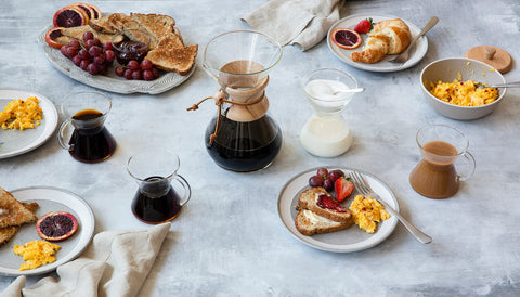 Chemex served cup in breakfast setting illustrating clean bright flavor
