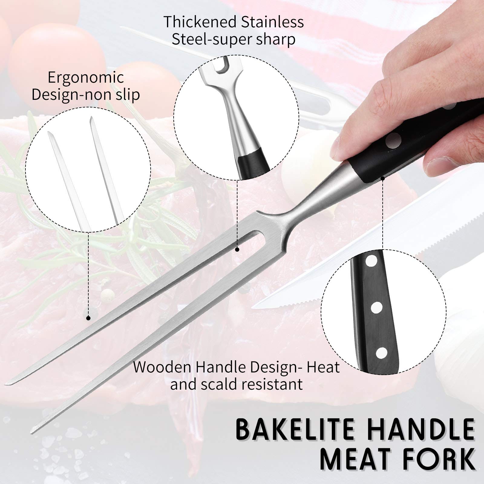 CHENGU handle texture close-up highlighting bakelite grip for safe handling benefit