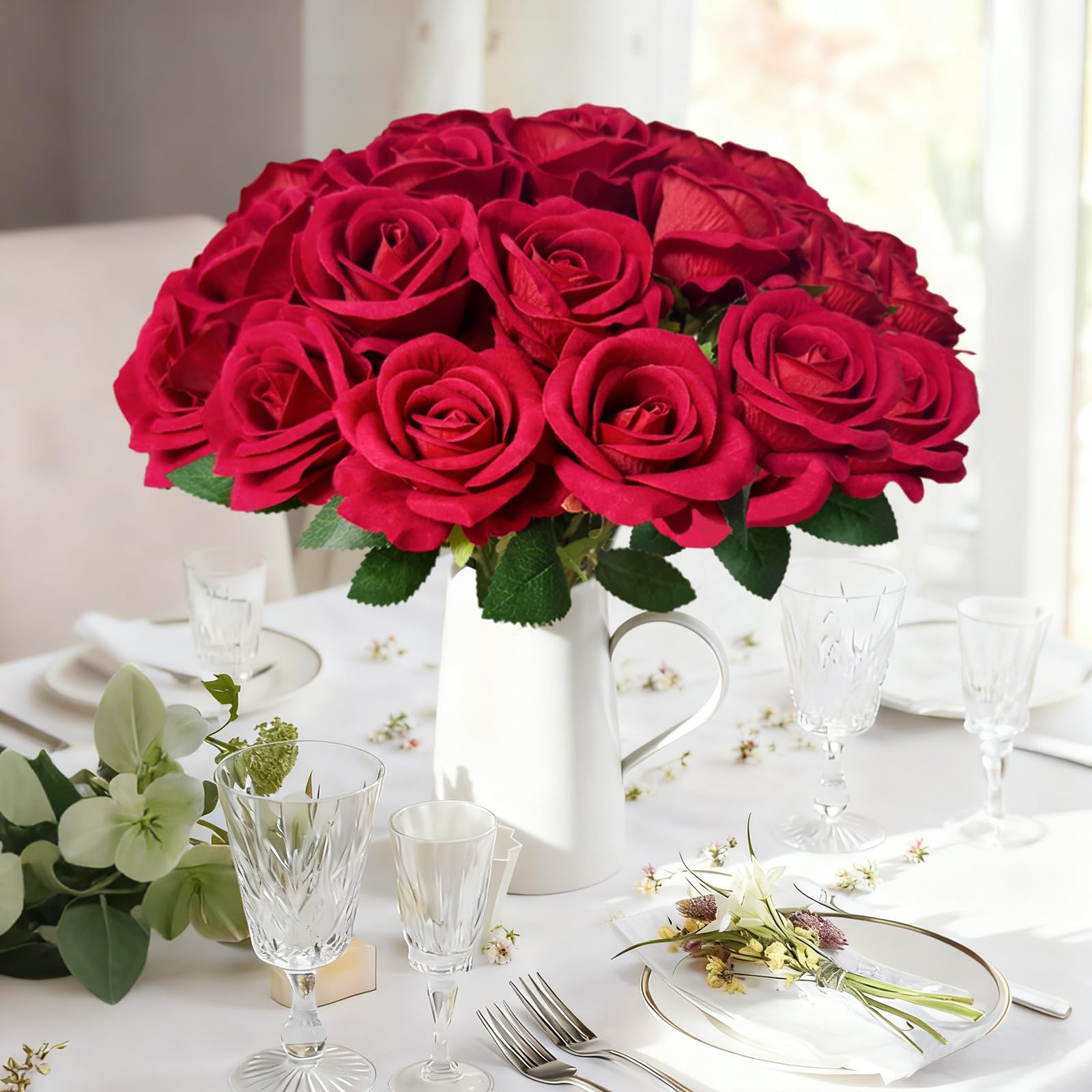 Cherica assembled bouquet staged in vase, ready-made centerpiece benefit