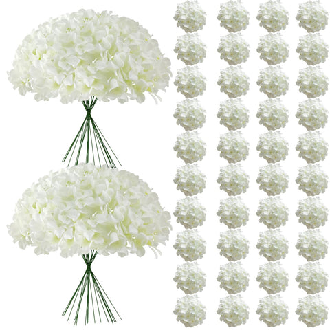 Cherica front assembled bouquet showing full white hydrangea volume and natural look