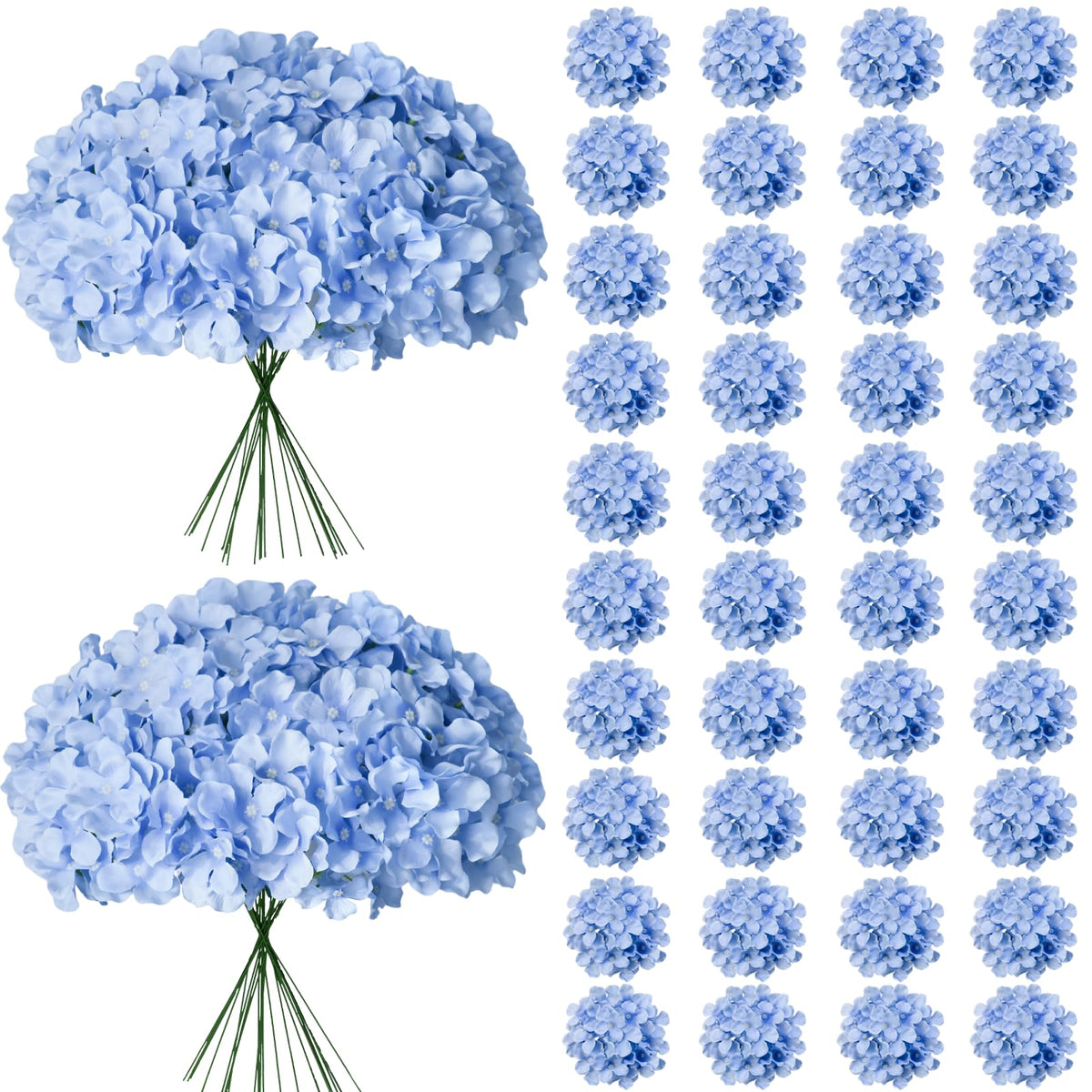 Cherica front packaging showing bulk blue hydrangea set benefit of value