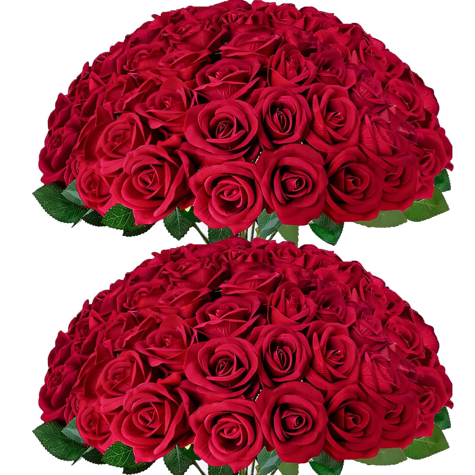 Cherica front packaging showing 50-piece rose bundle, convenient for events