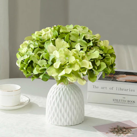 Cherica hydrangea heads used in a wreath illustrating DIY creative versatility