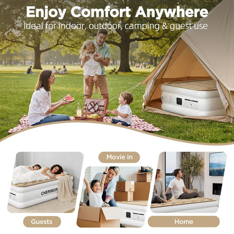 CHERIMOR two adults on mattress showing 800 lb capacity and motion-stable support