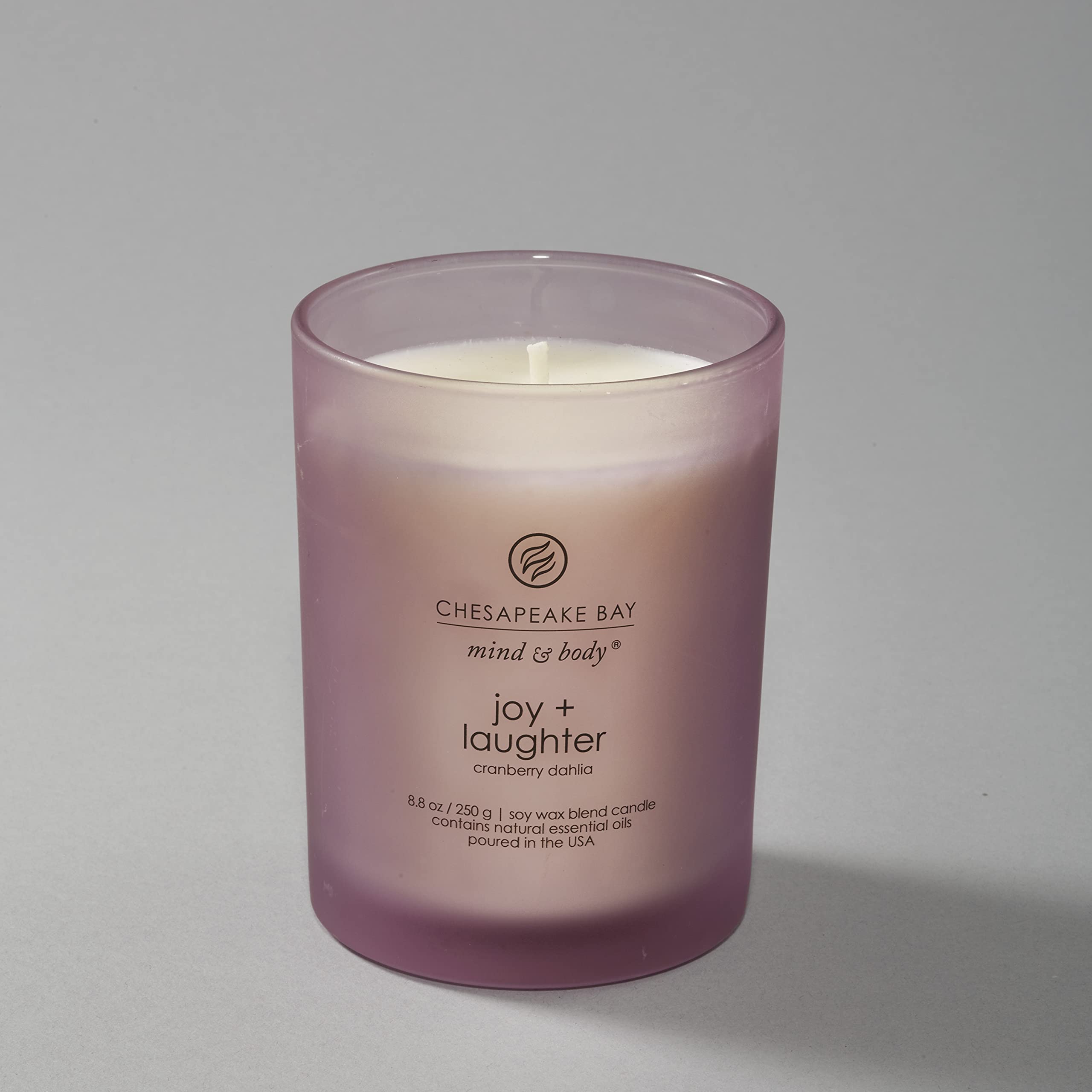 Chesapeake Bay Candle staged in living room showing mood-setting fragrance benefit