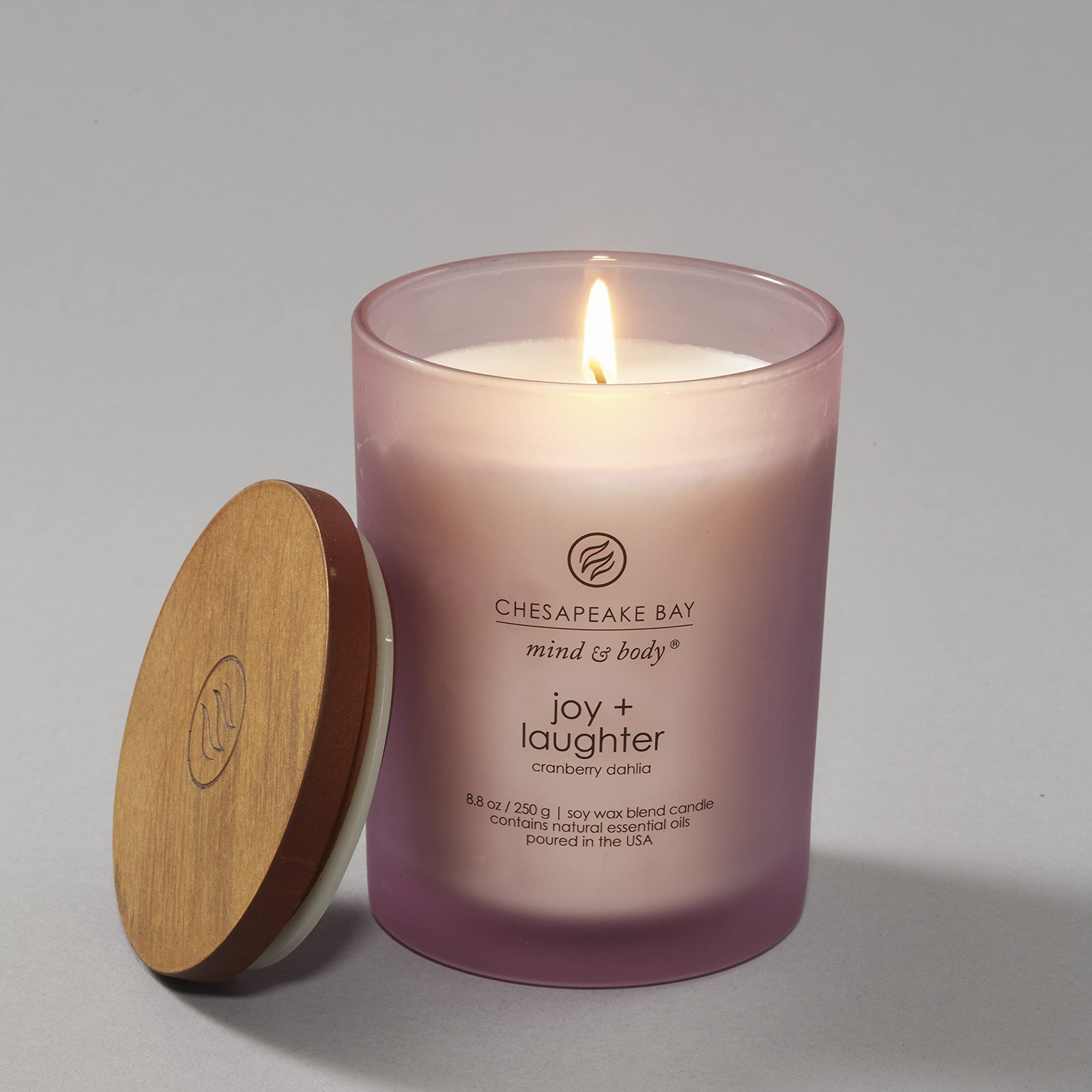 Chesapeake Bay Candle held in hand to show medium size and proportion benefit