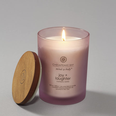 Chesapeake Bay Candle held in hand to show medium size and proportion benefit