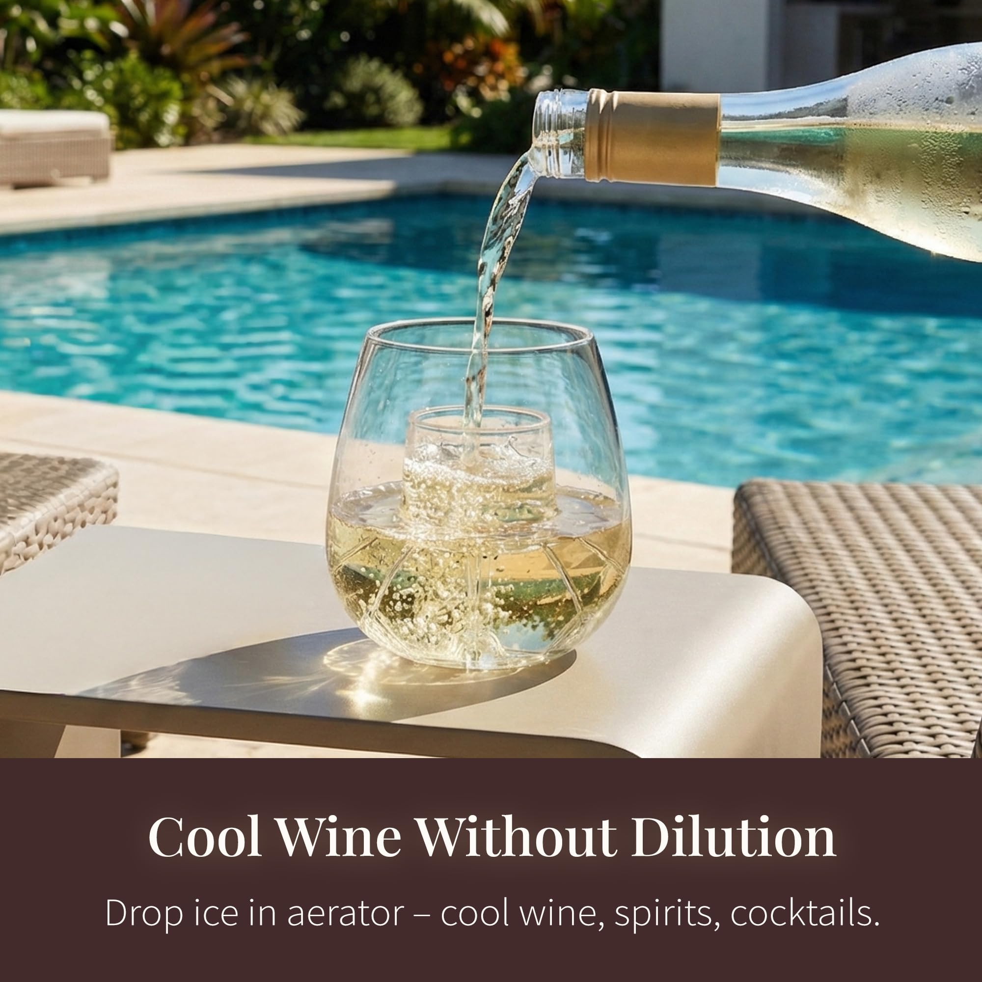 Chevalier Collection hand-held glass showing scale and comfortable grip benefit
