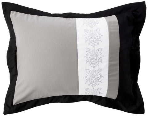 Chic Home set laid out with comforter, shams, pillows and sheet set illustrating full contents