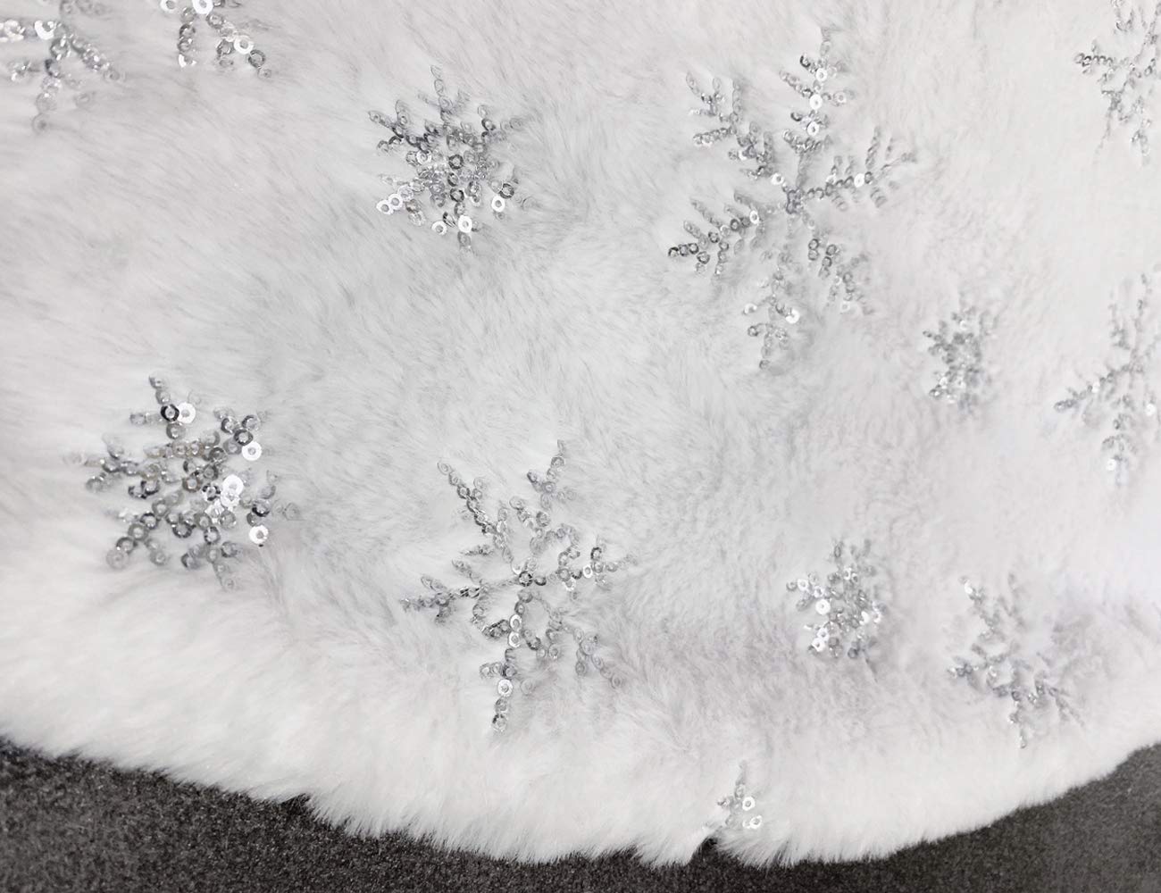 CHICHIC detail of silver sequin snowflake embellishments adding subtle sparkle