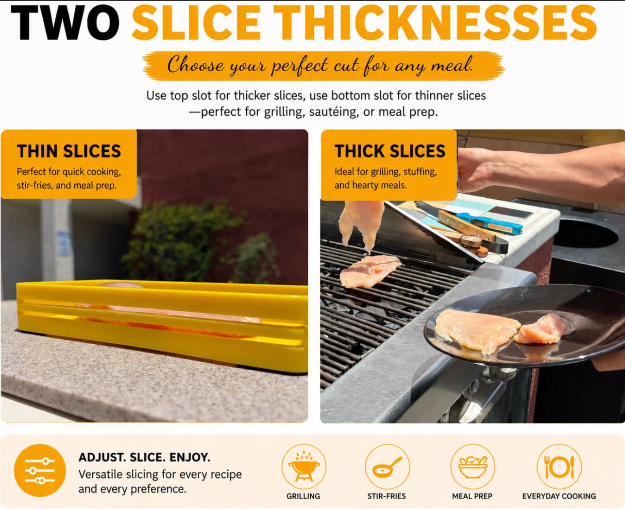 Chicken Slicer lifestyle kitchen counter showing ease and everyday use