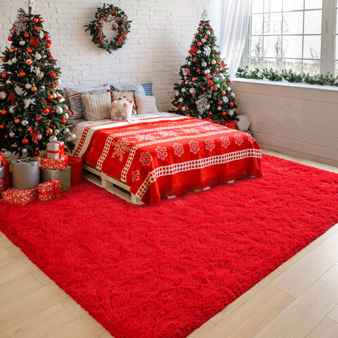 Chicrug in bedroom styling creates cozy atmosphere and warmth