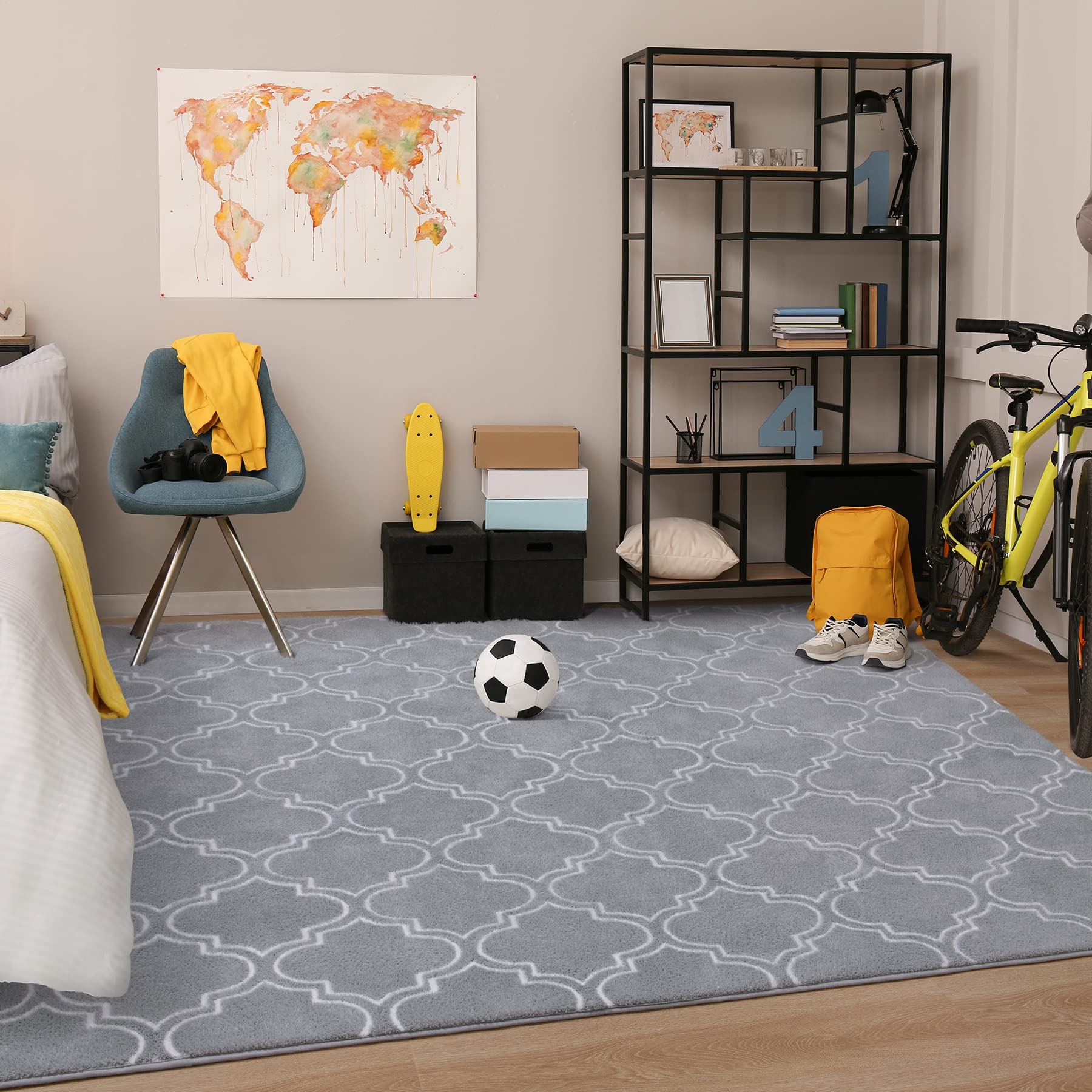 Chicrug used as a play mat with toys displaying family-friendly cushioning