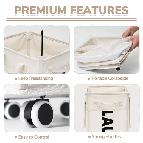 CHICVITA collapsed flat for compact storage saving closet space and easy stowaway