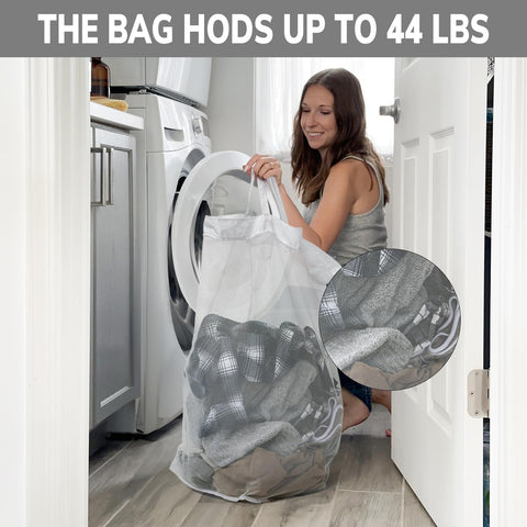 CHICVITA next to a laundry pile showing 75L capacity for multiple garments