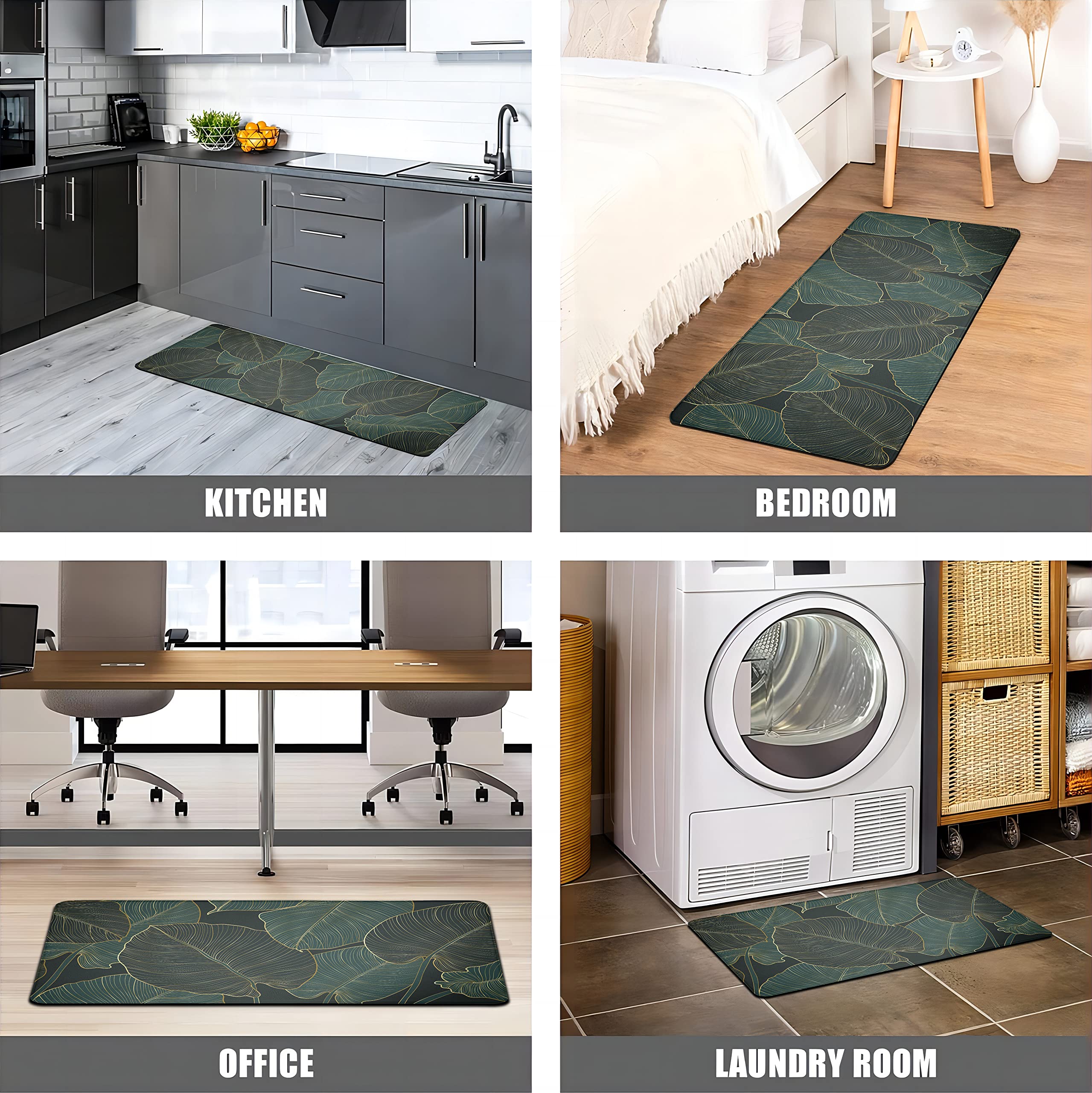 chiinvent non-slip PVC backing close-up offering stable grip on dry floors