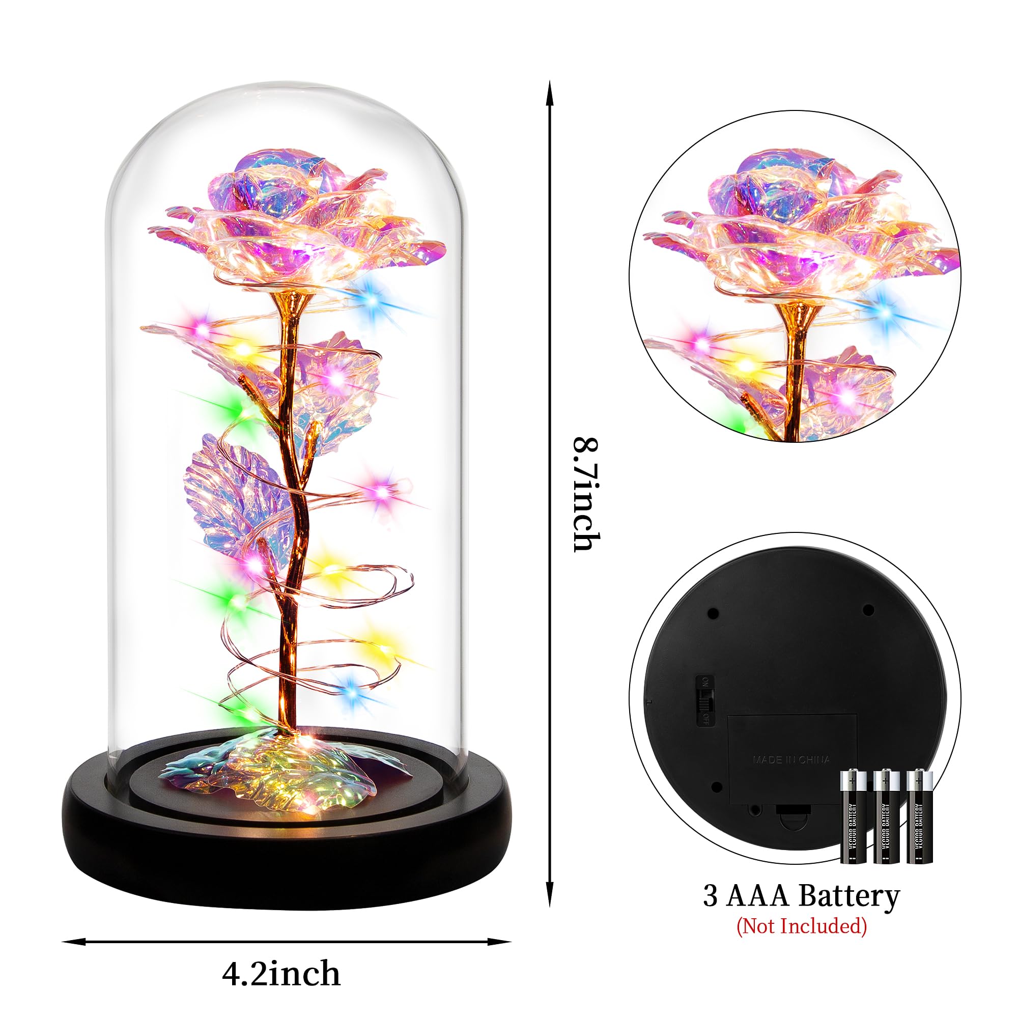 Childom styled on nightstand demonstrating bedside ambience and maintenance-free charm