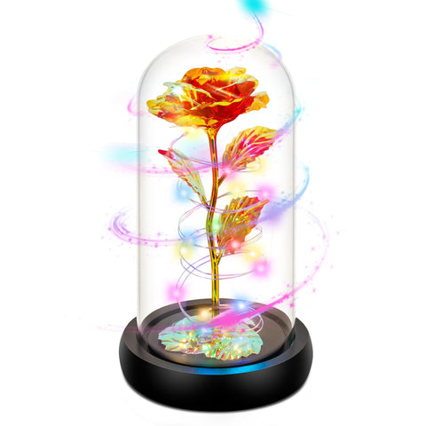 Childom rotating rose front view showing elegant sealed dome and glow benefit