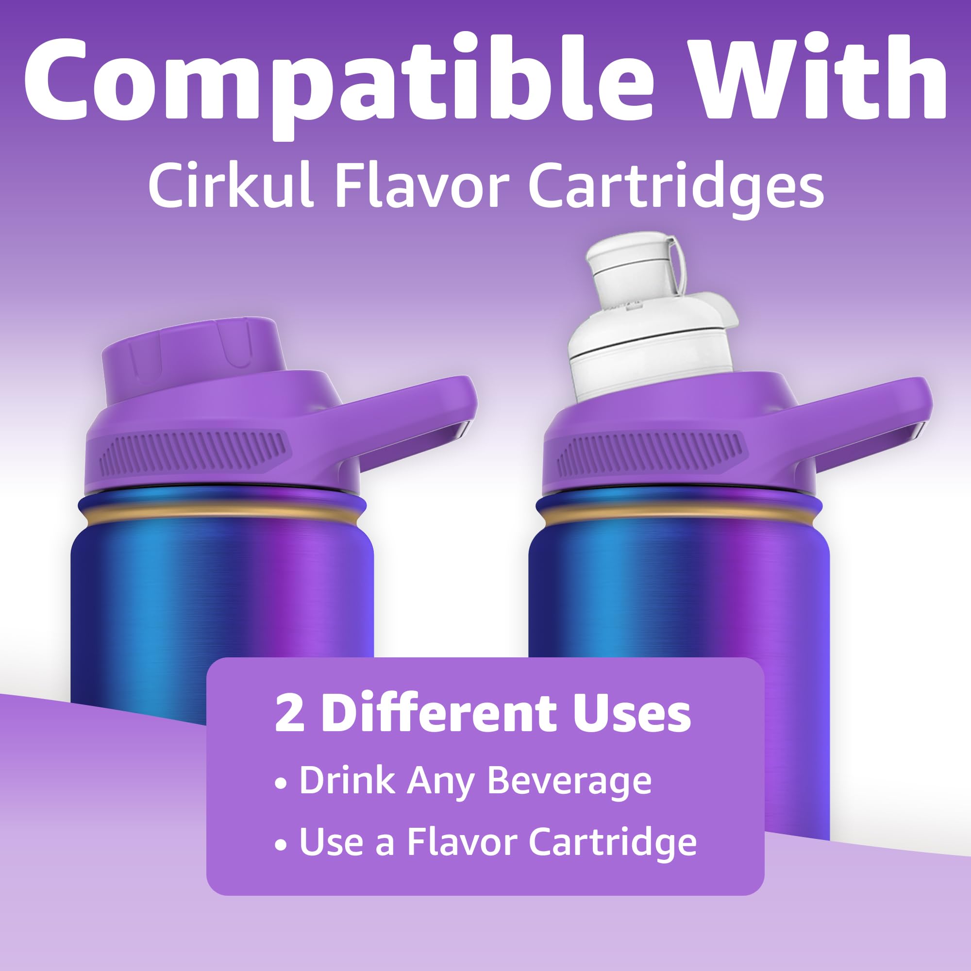 Chill Oasis Aura lid close-up highlighting compatibility and easy-to-use opening mechanism