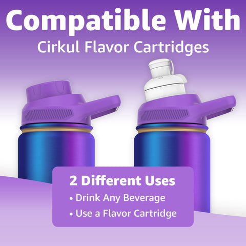 Chill Oasis Aura lid close-up highlighting compatibility and easy-to-use opening mechanism