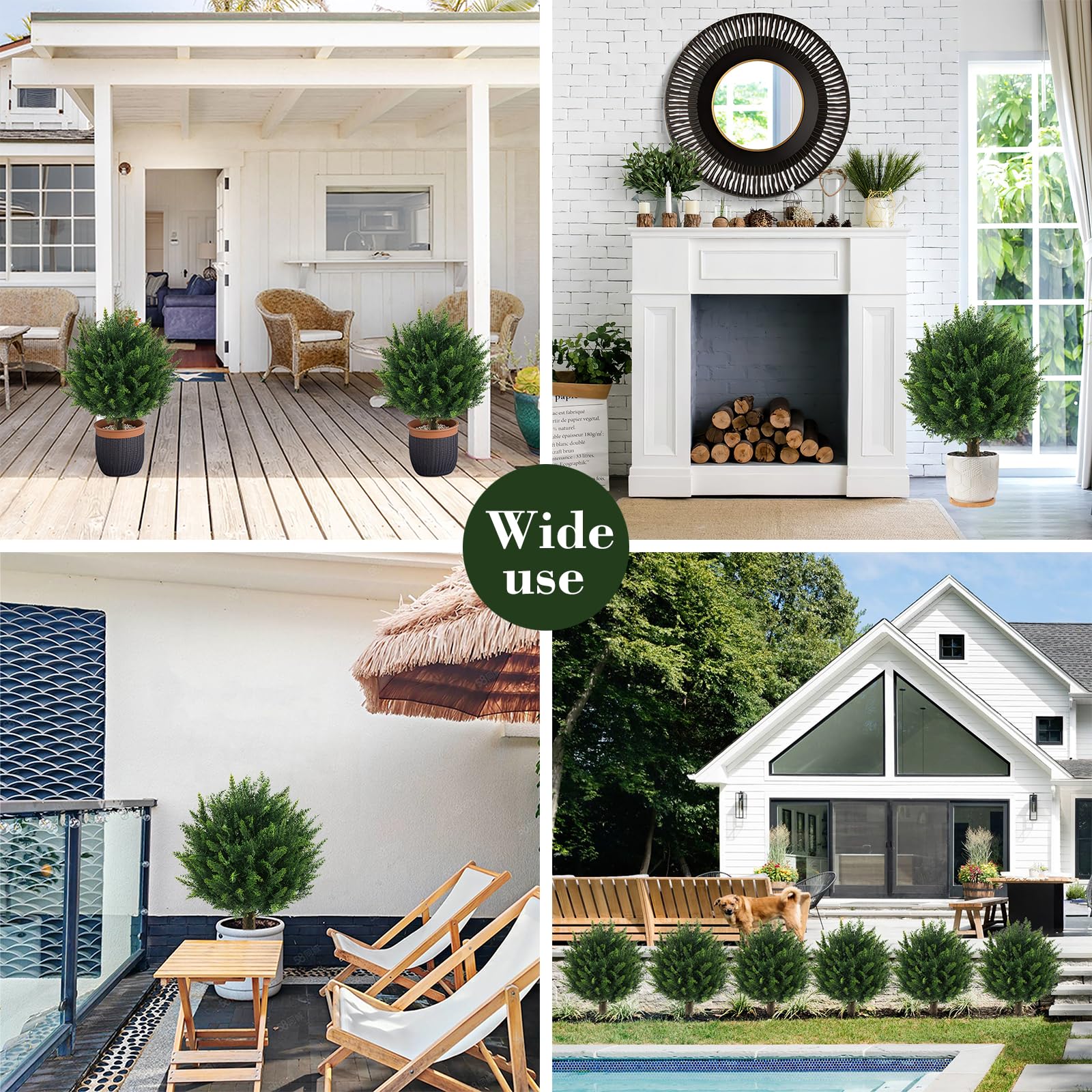 Chillchard potted topiary on porch adding instant low-maintenance curb appeal