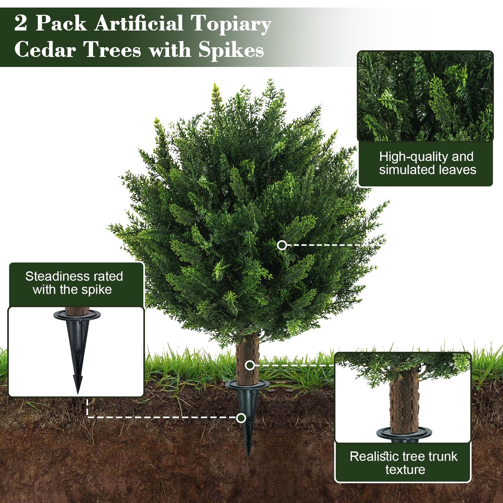 Chillchard spike and pole detail demonstrating secure ground anchoring benefit