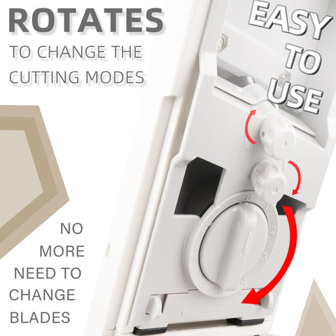 ChinKc adjustment knob detail allowing precise 0.1–8mm thickness control