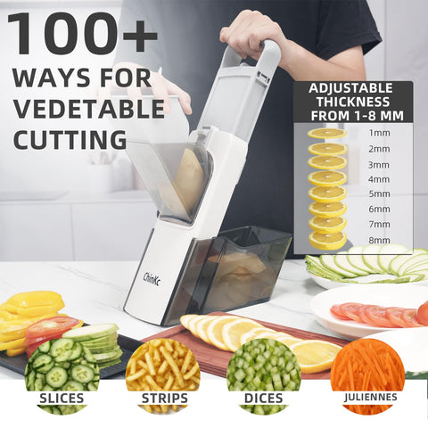 ChinKc draining basket with rinsed vegetables for quick cleanup and drain