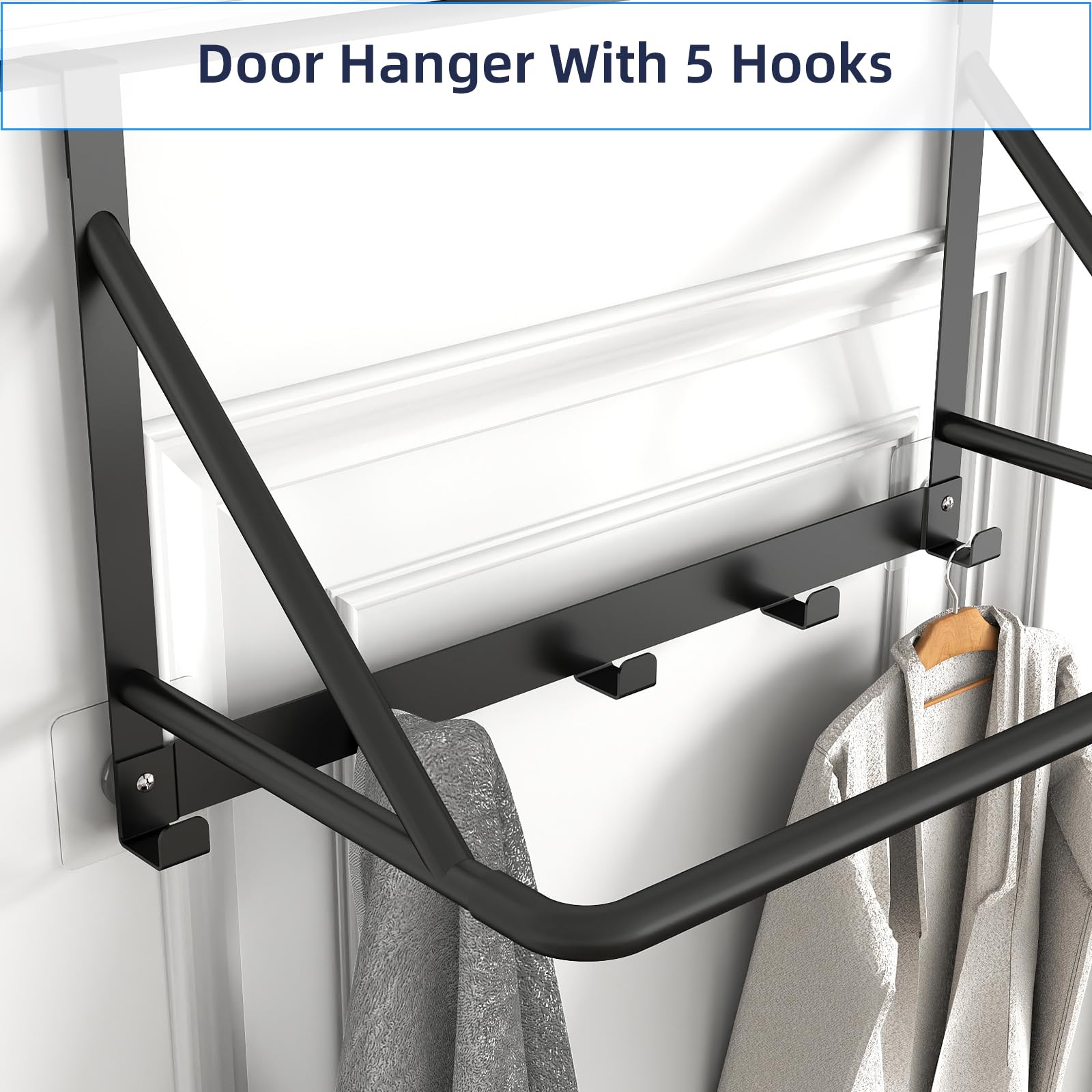 CHJgroup hanger loaded with coats and towels showing space-saving benefit