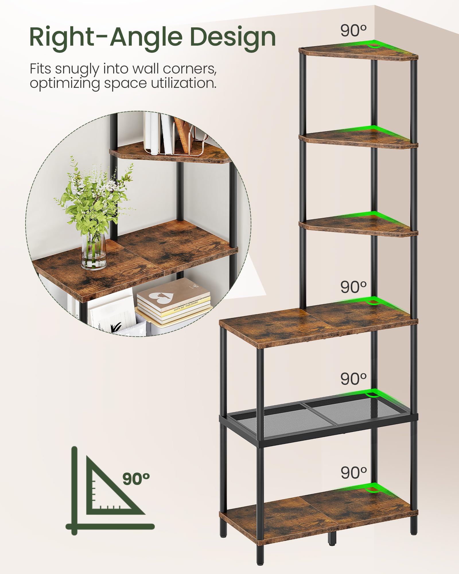 CHOEZON shelf with books for scale showing vertical storage benefit