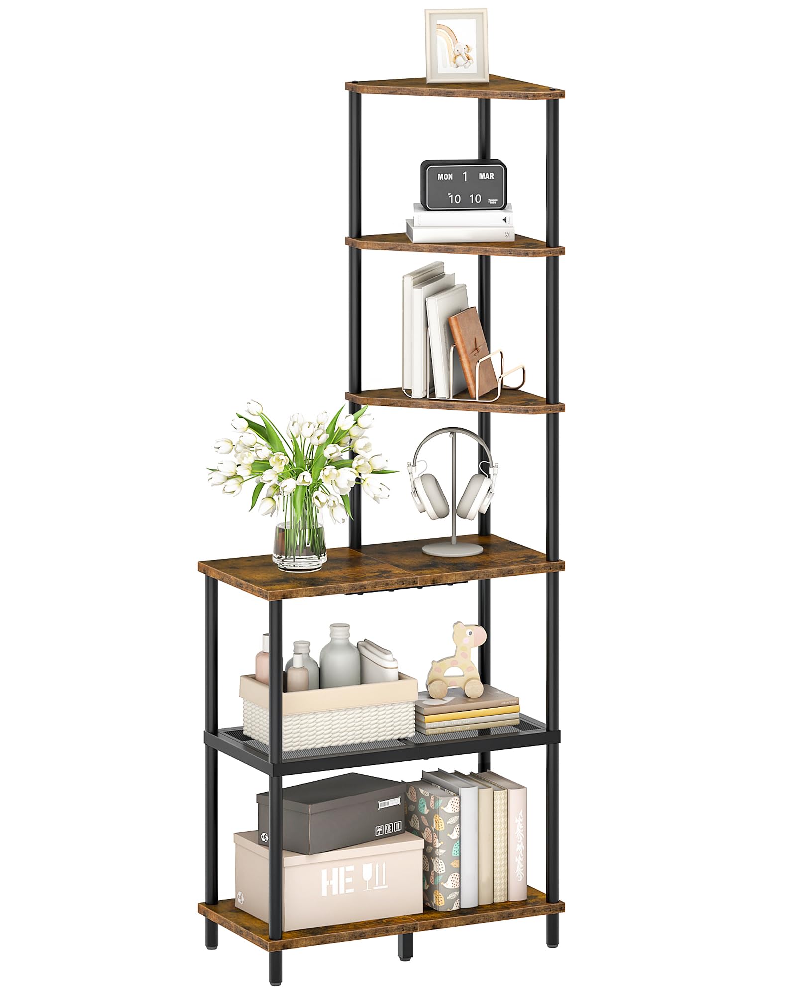CHOEZON shelf in kitchen corner showing functional storage benefit