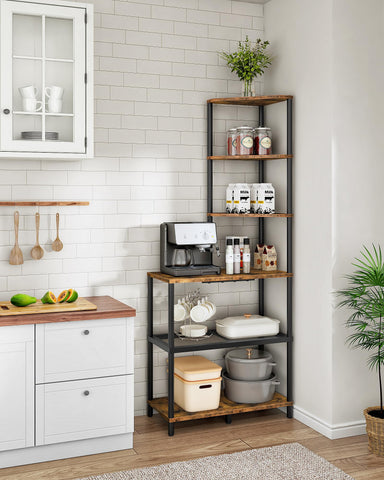 CHOEZON mesh and wood shelves detail demonstrating versatile arrangement benefit