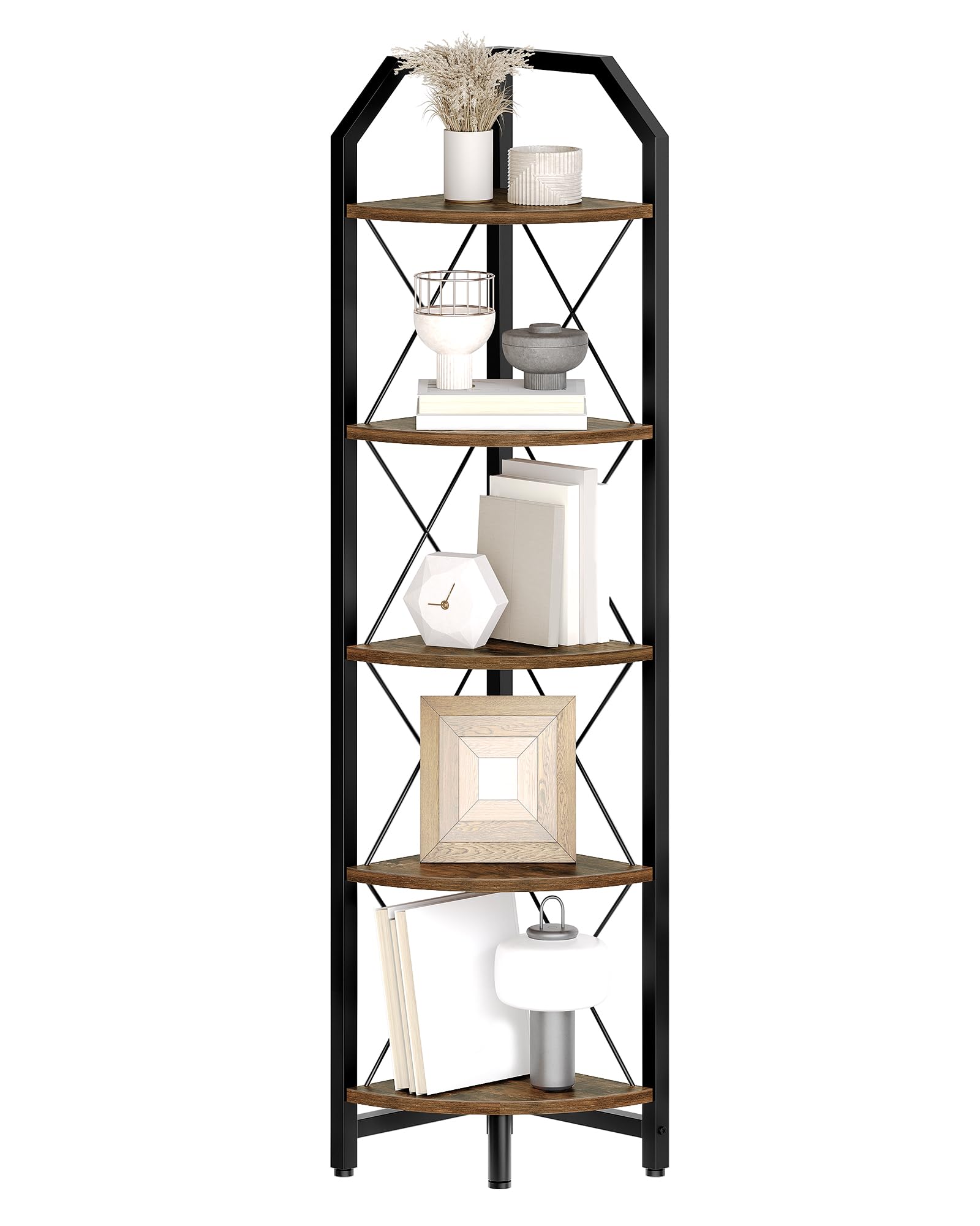 CHOEZON top shelf styled with books and frame to show accessible display and decor benefit