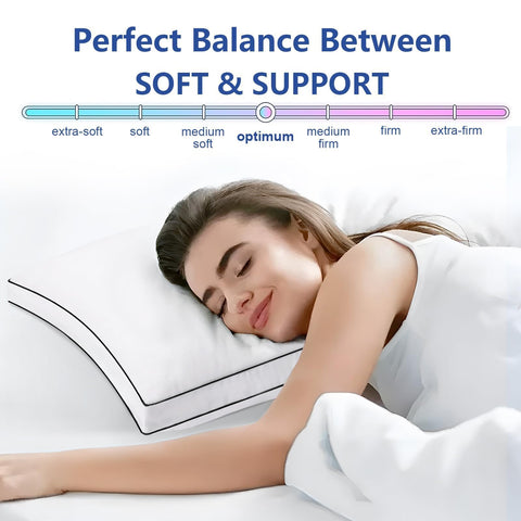 CHOKIT two pillows styled on bed conveying luxury feel and restful sleep
