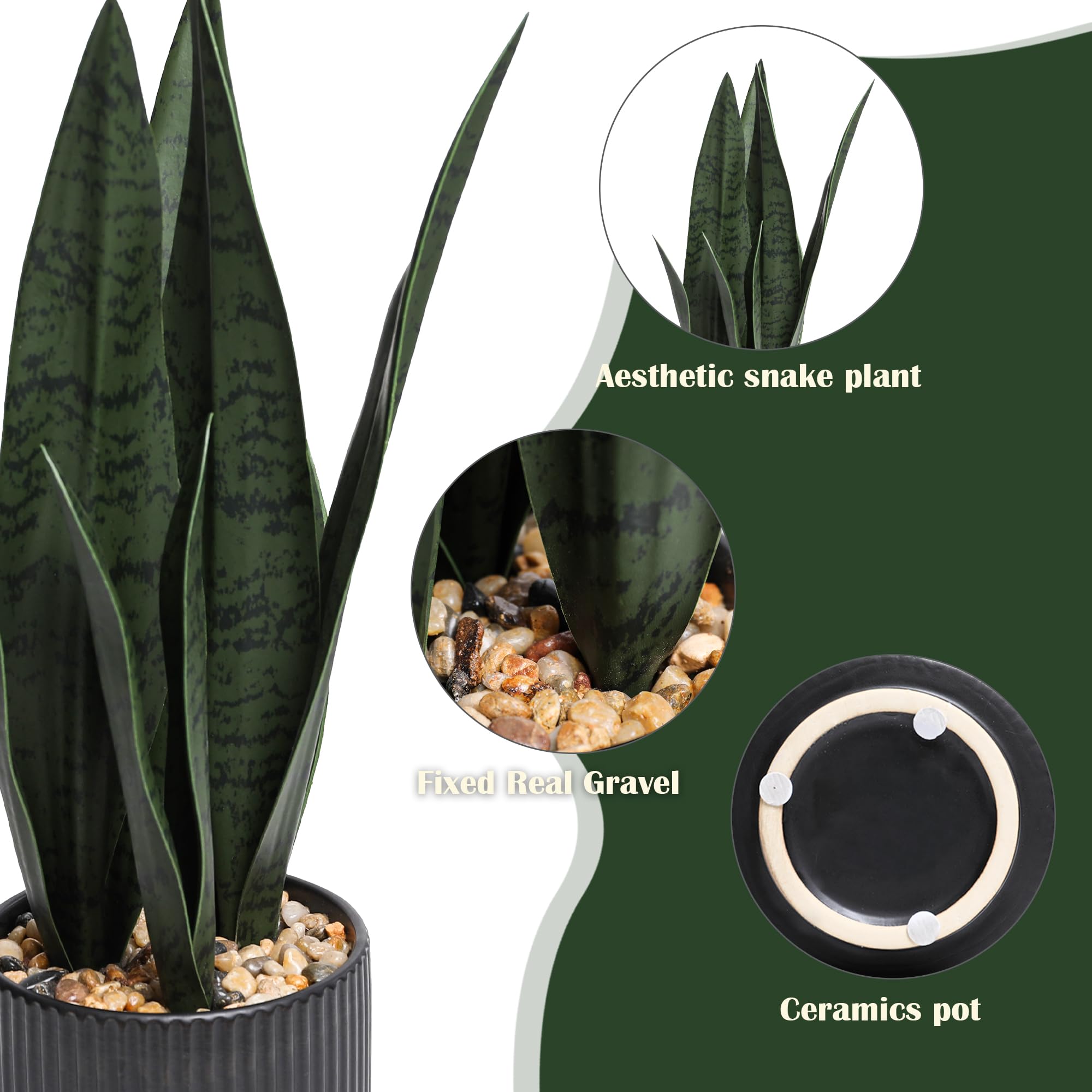 Chonsun black ceramic planter detail with a stable matte finish for style